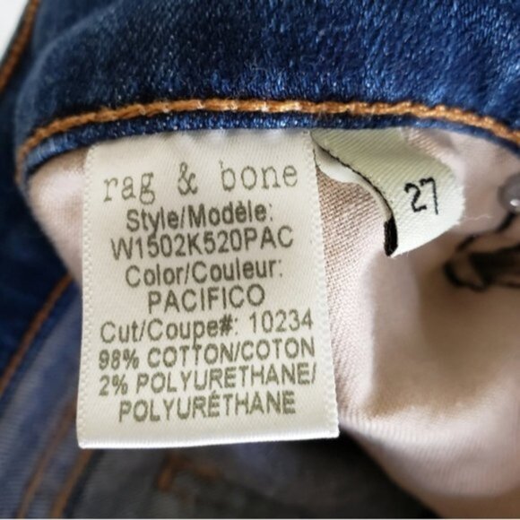 Rag & Bone Distressed Skinny Jeans in Pacifico Whiskering Fading size 27 - Picture 8 of 13